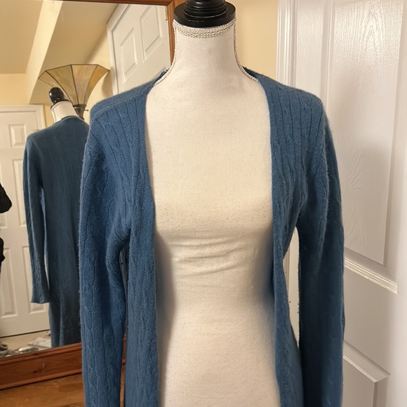Stunning long open cardigan in 100% cashmere so soft! - Picture 2 of 8